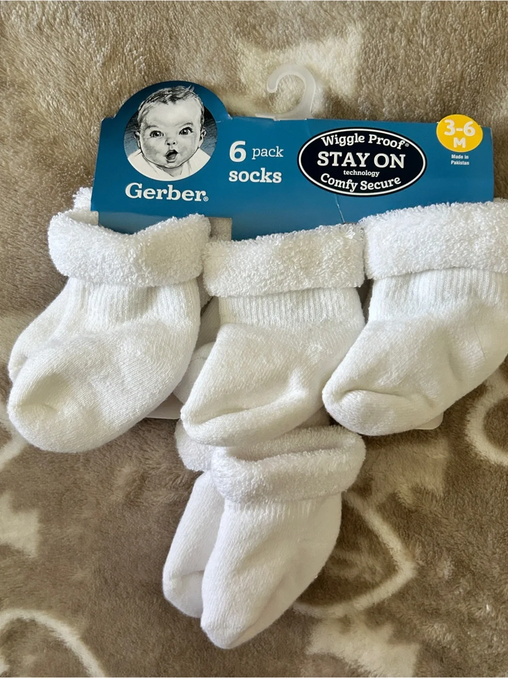 Gerber White Infant Socks - Pack of 4